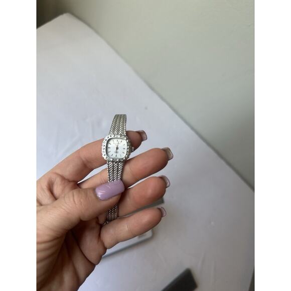 Marcel Drucker Watch Silver Quarts And Diamond Boarder With Stainless Steel - Picture 11 of 12